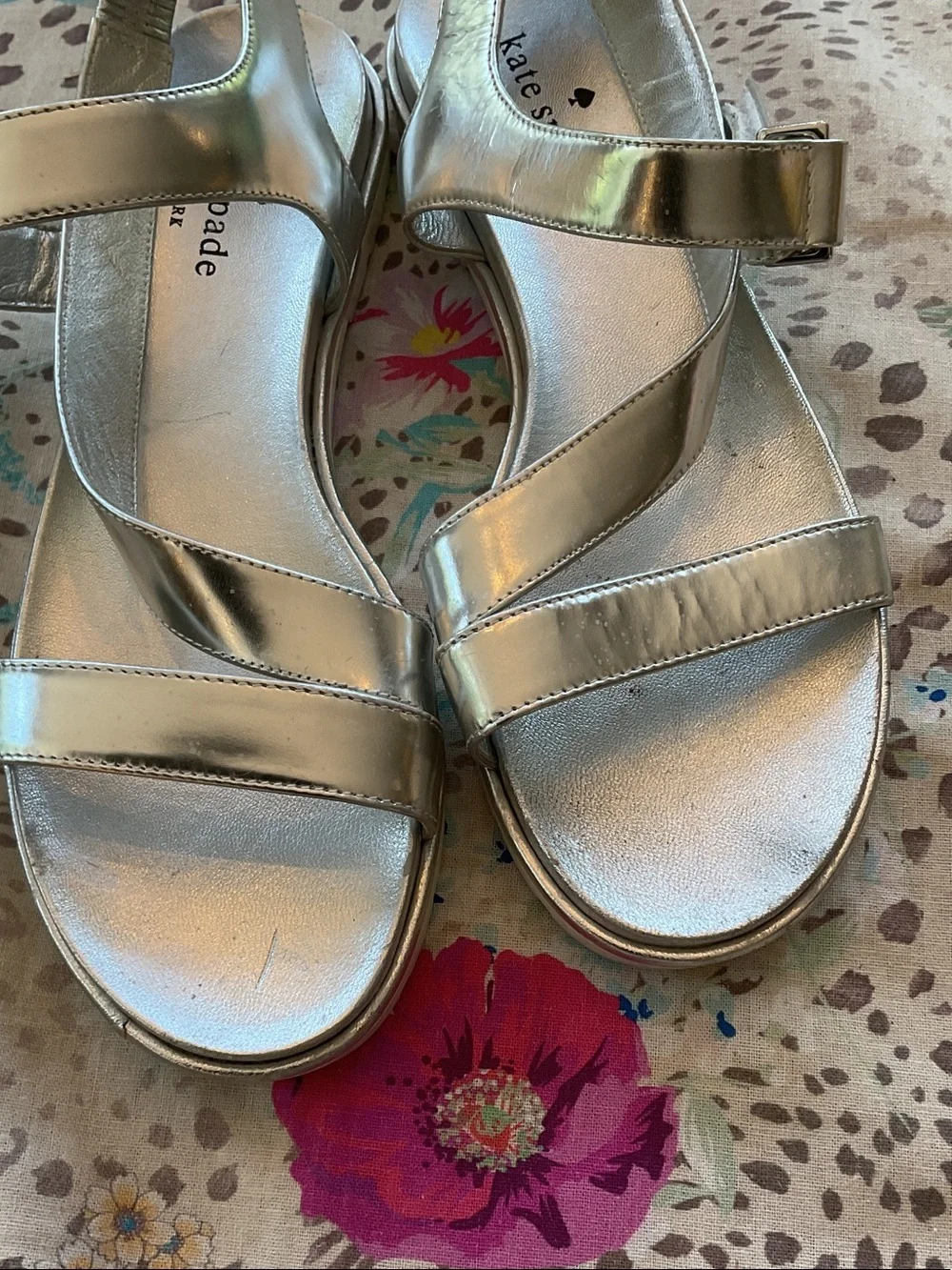 kate spade McKee Silver Sport Sandals